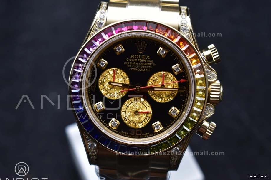 Bracelet SH Edition Dial 116598RBOW YG Timeless Daytona 1:1 Black Diamonds 779 Best ZF Rainbow on 0409